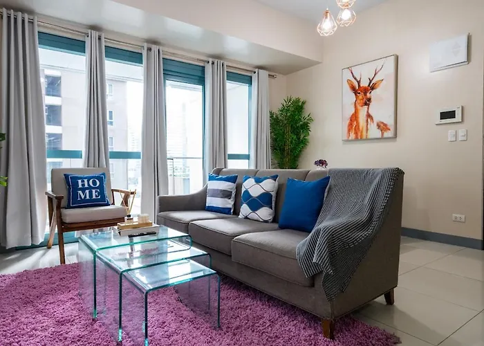 Apartment One Uptown Bgc 2br Cor Unit With Balcony ,washer *